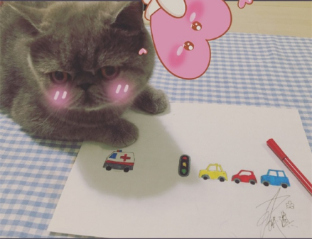 手绘救护车