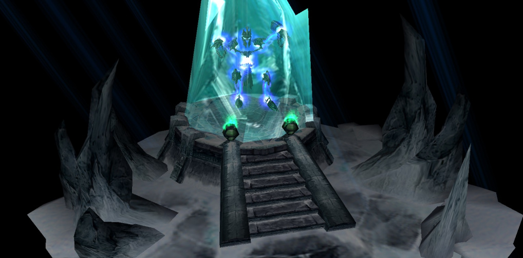 被封在冰块中的巫妖王