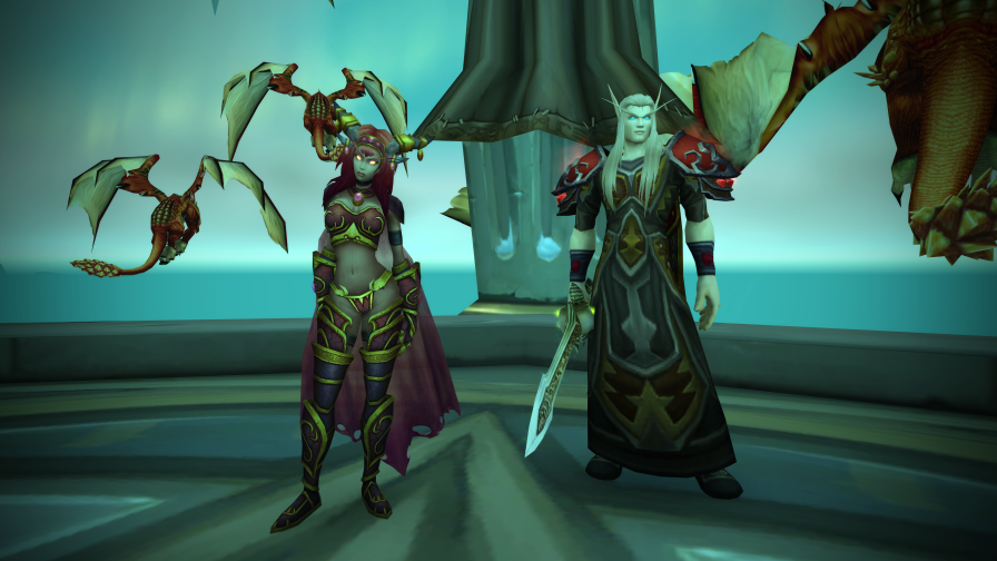 阿莱克丝塔萨与克拉苏斯的精灵形态