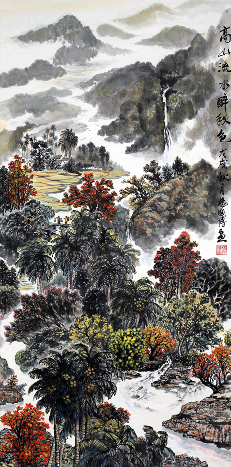 1612号--名称：高山流水醉秋色，136X68cm，2018年.jpg