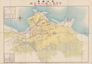 1909年9月25日和电车同一天诞生的大连街区地图，