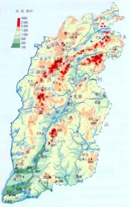 山西省地形图