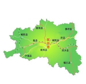 汉中市行政区划图