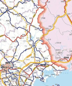 饶平县主要道路示意图