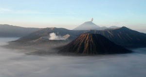 晨曦中的爪哇岛登格尔山