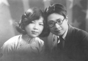 1929年，钟敬文与妻子陈秋帆在杭州合影