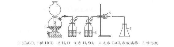 二氧化碳的制备、净化、干燥与收集装置示意图