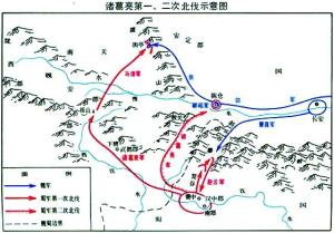 诸葛亮第一、二次北伐形势