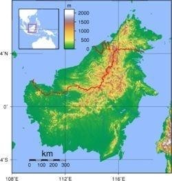 加里曼丹岛地形图